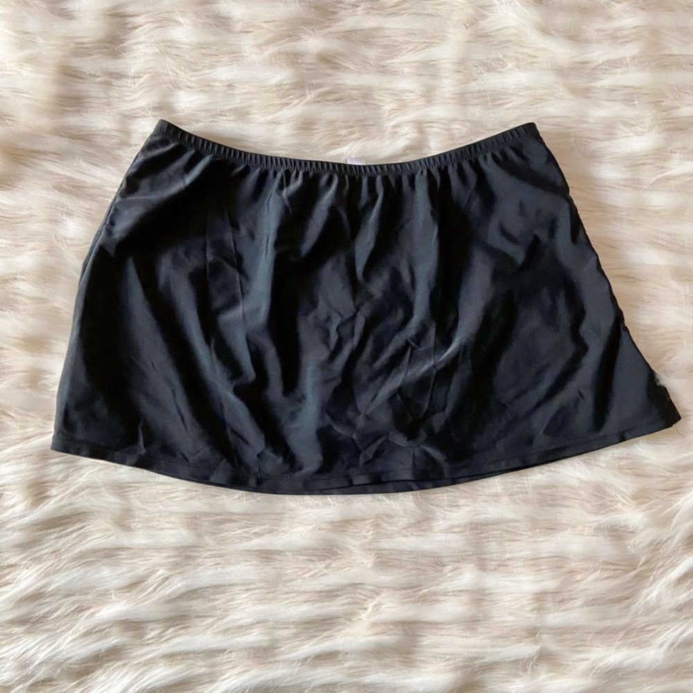 Costa Del Sol Black Modest Bikini Mini Skirt Sz 14